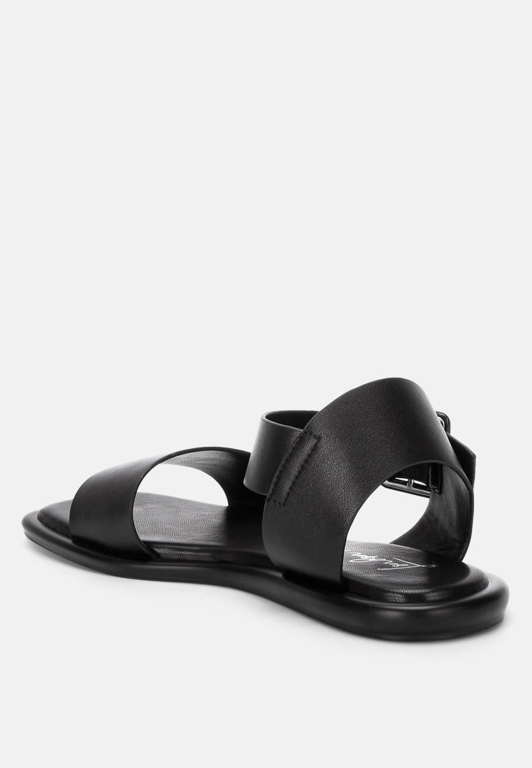 Chunky Buckle Strap Flats by Mode-2