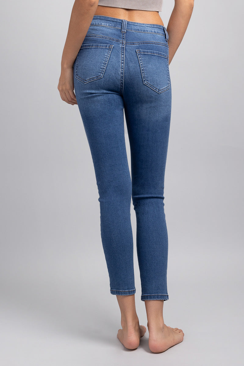 Mid Rise Ankle Skinny Jeans-4