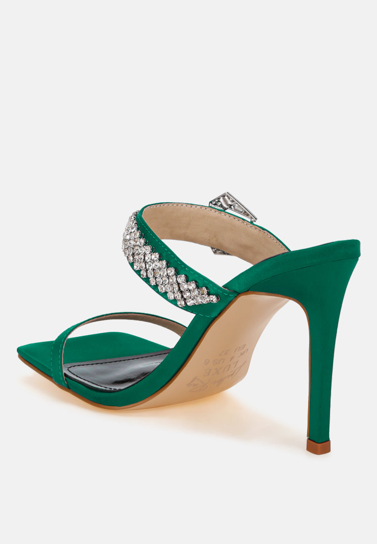 Vitrlne Diamante Slip On Sandals-3