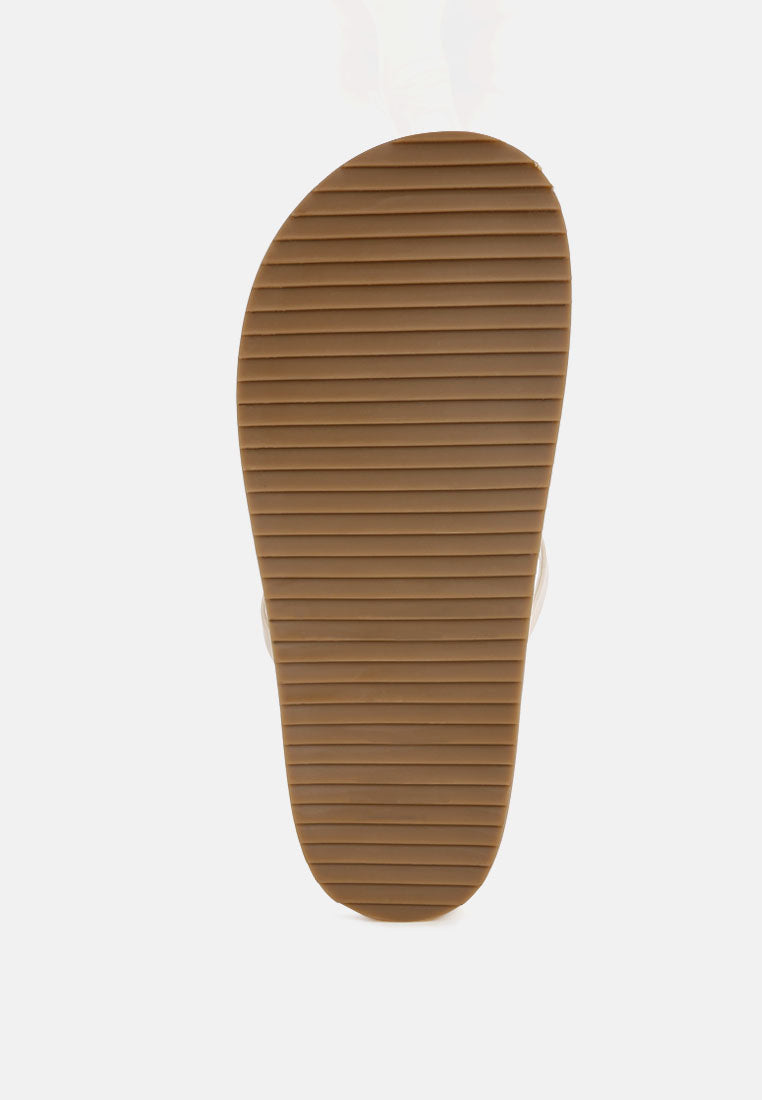 Carine Flipper Faux Leather Strappy Slip Ons-4