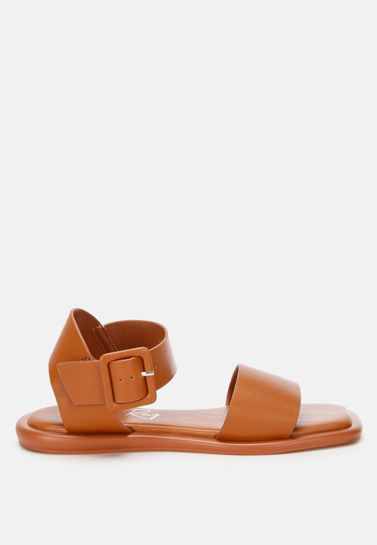 Chunky Buckle Strap Flats by Mode-5