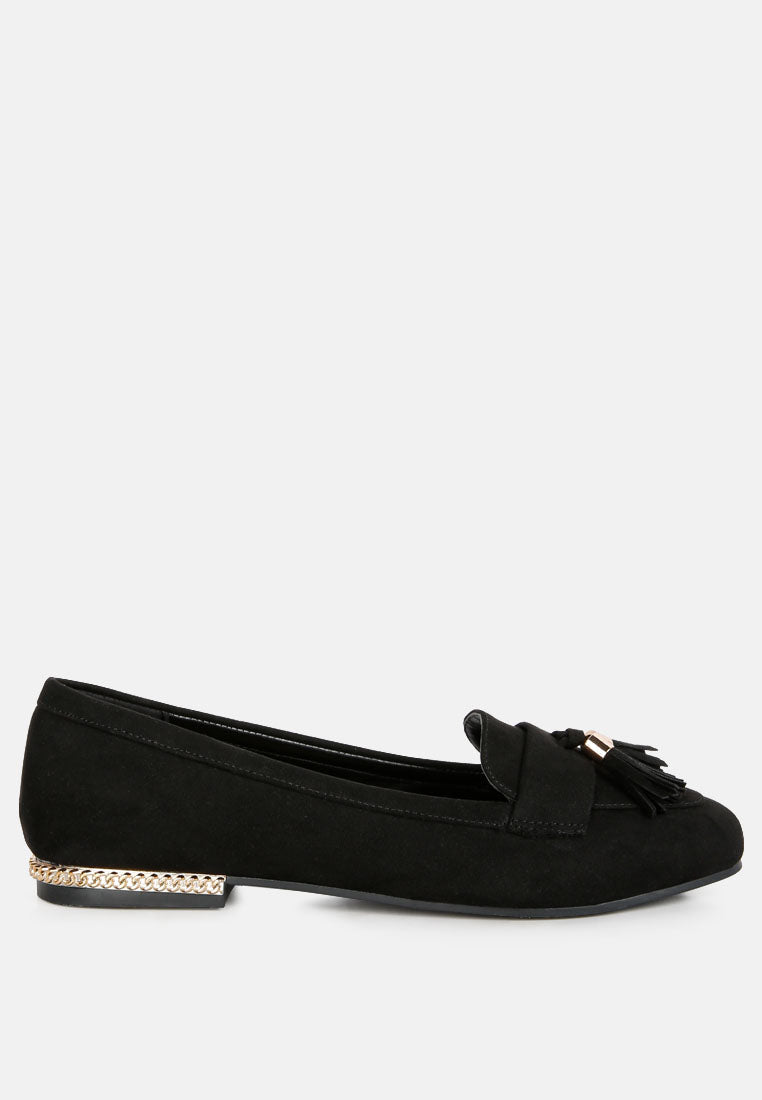 Atrika Faux Suede Tassel Loafers-0