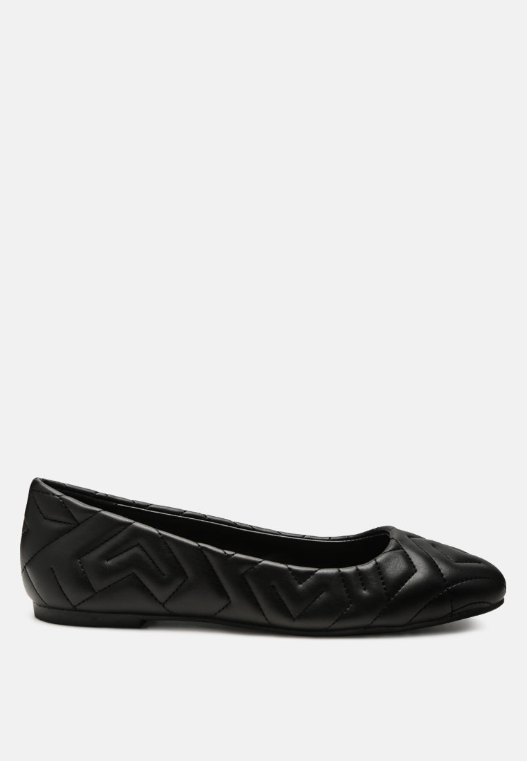 Janice Quilted Ballerina Flats-0