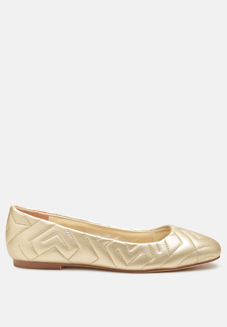 Janice Quilted Ballerina Flats-6