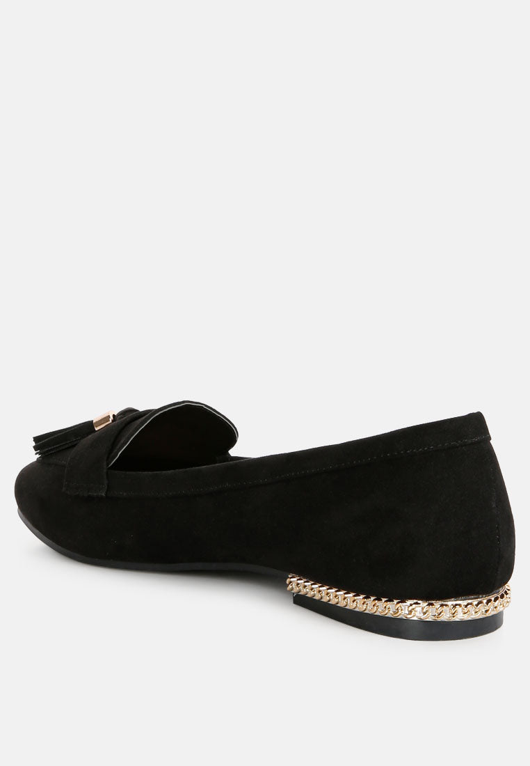 Atrika Faux Suede Tassel Loafers-2