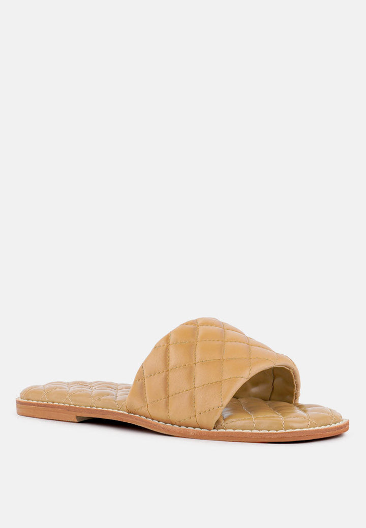 Odalta Handcrafted Quilted Summer Flats-1