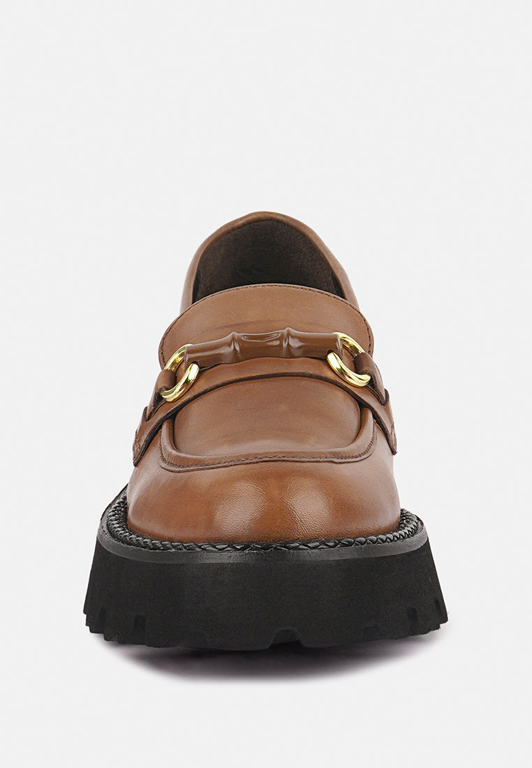 Cheviot Chunky Leather Loafers-4