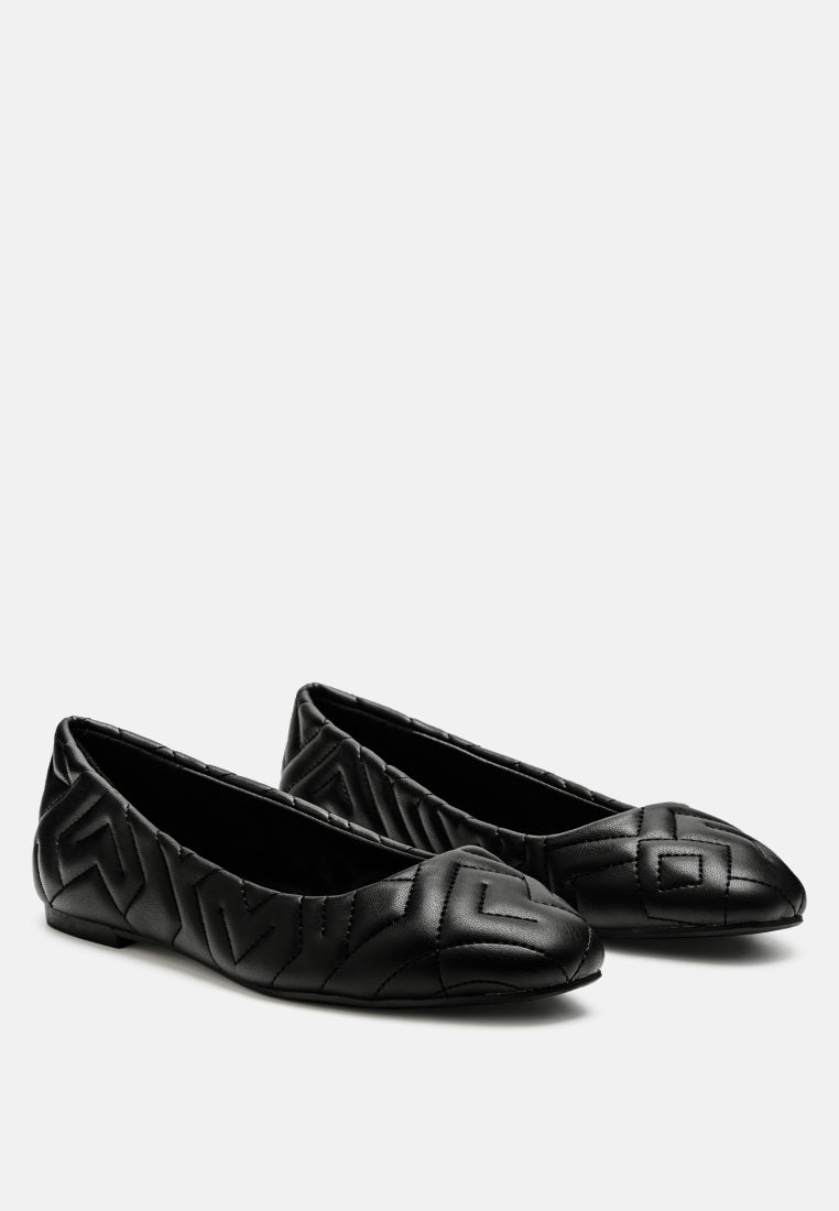 Janice Quilted Ballerina Flats-1