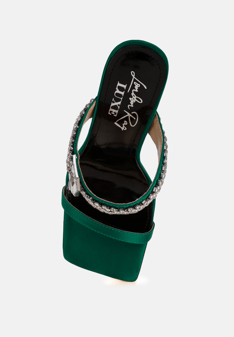 Vitrlne Diamante Slip On Sandals-4