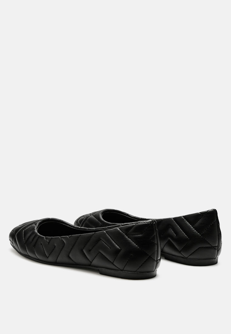 Janice Quilted Ballerina Flats-2