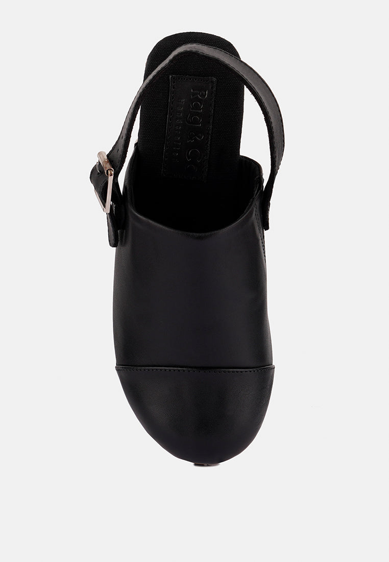 Alona Slingback High Block Heeled Clogs-4