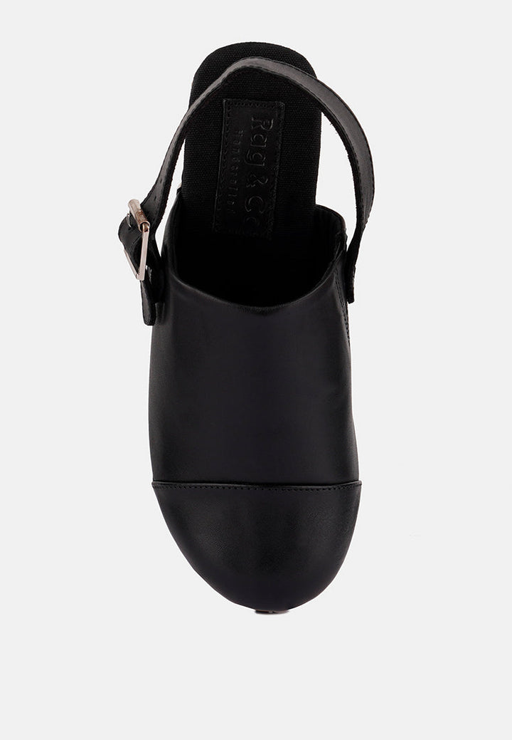 Alona Slingback High Block Heeled Clogs-4