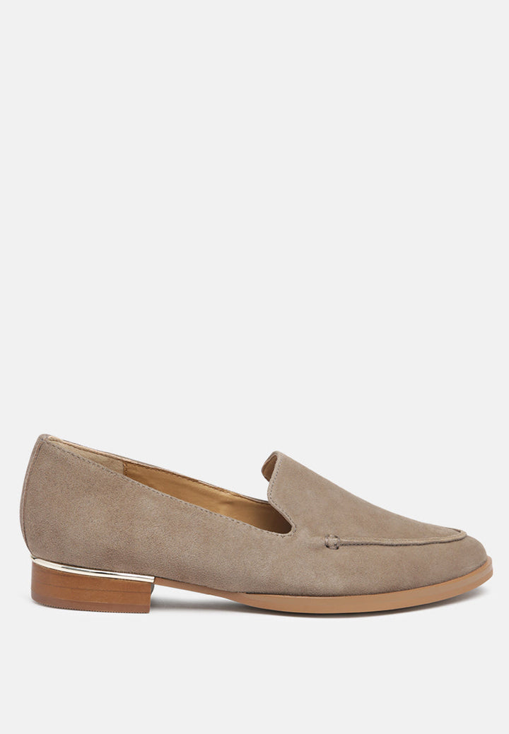 Anna Suede Leather Loafers-0