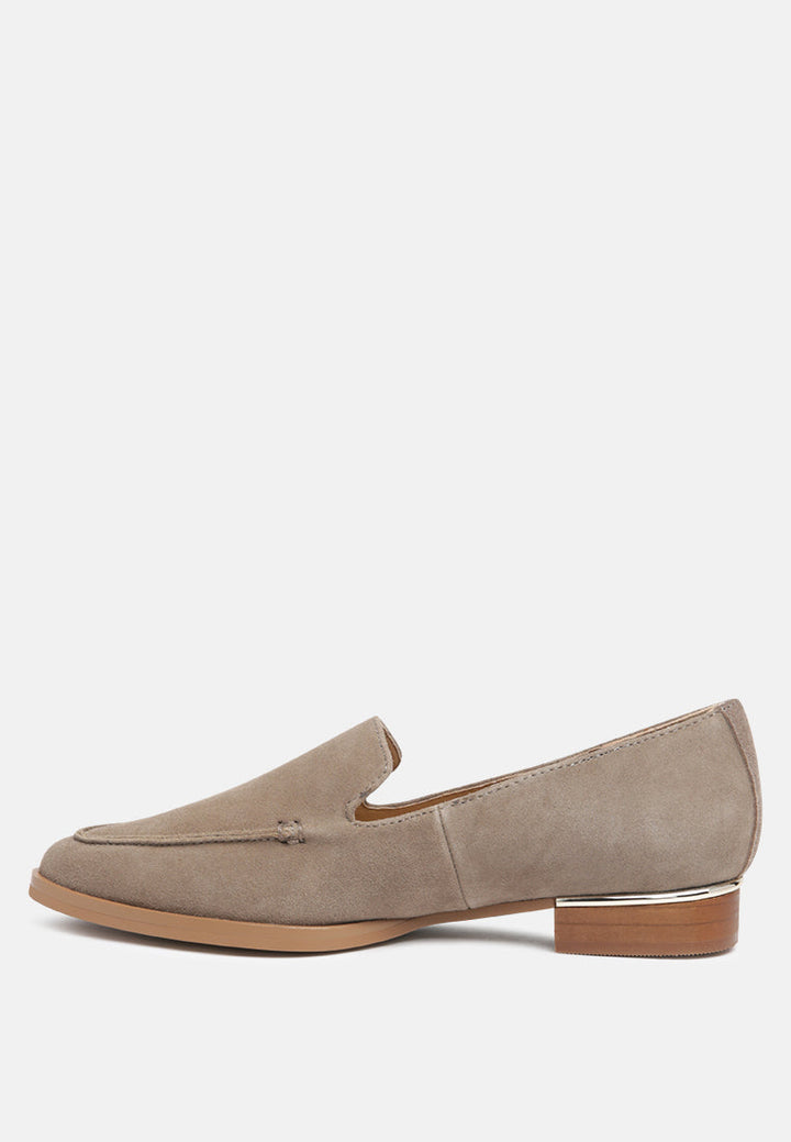 Anna Suede Leather Loafers-2
