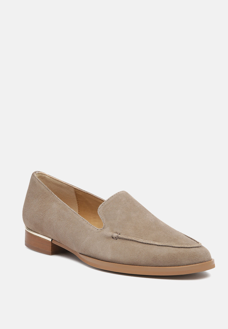 Anna Suede Leather Loafers-1