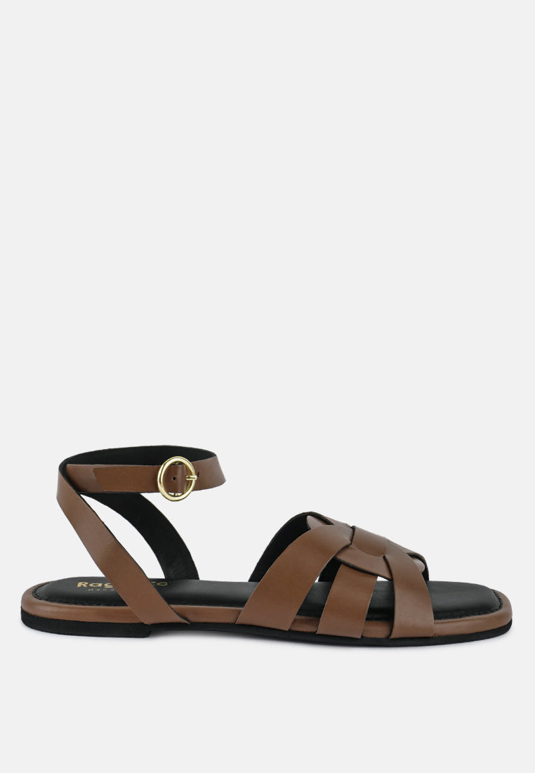Ashton Flat Ankle Strap Sandals-5