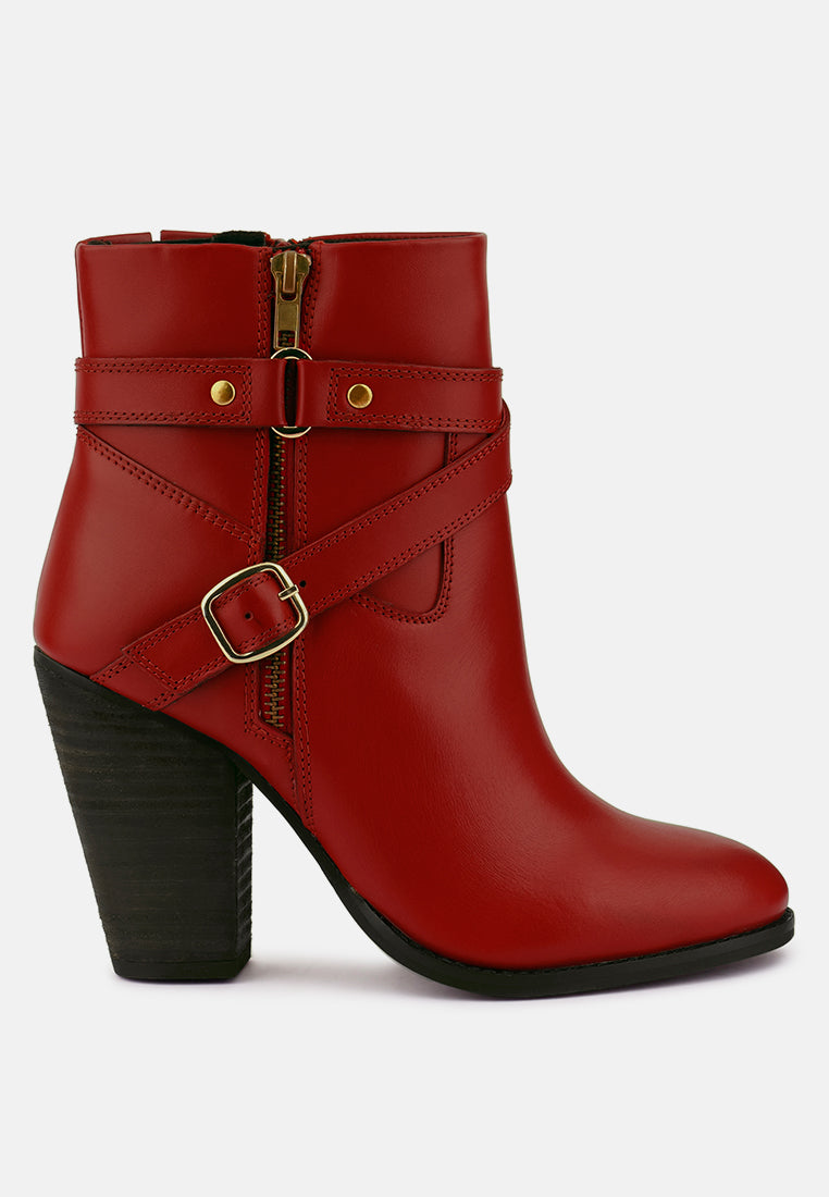 Cat-Track Leather Ankle Boots-5