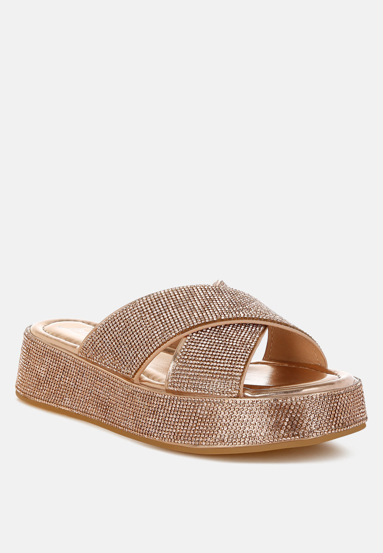 Adena Rhinestone Embellished Flatforms-1