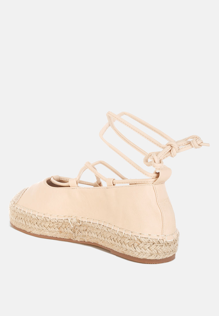 Alaya Woven Toe Lace-Up Espadrilles-2