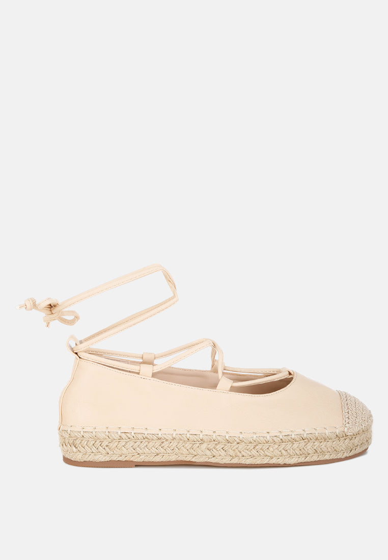 Alaya Woven Toe Lace-Up Espadrilles-0