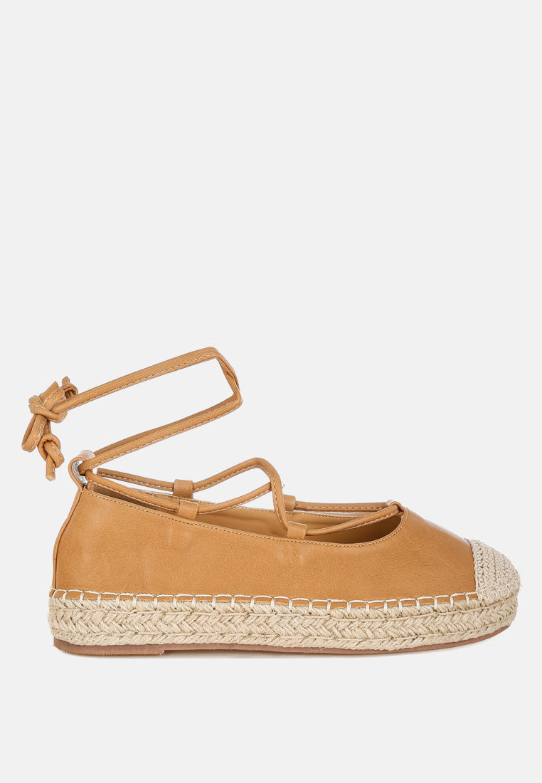 Alaya Woven Toe Lace-Up Espadrilles-5