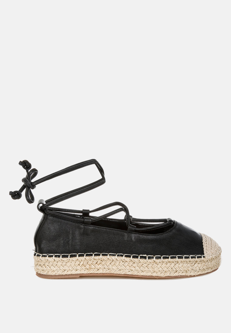Alaya Woven Toe Lace-Up Espadrilles-6