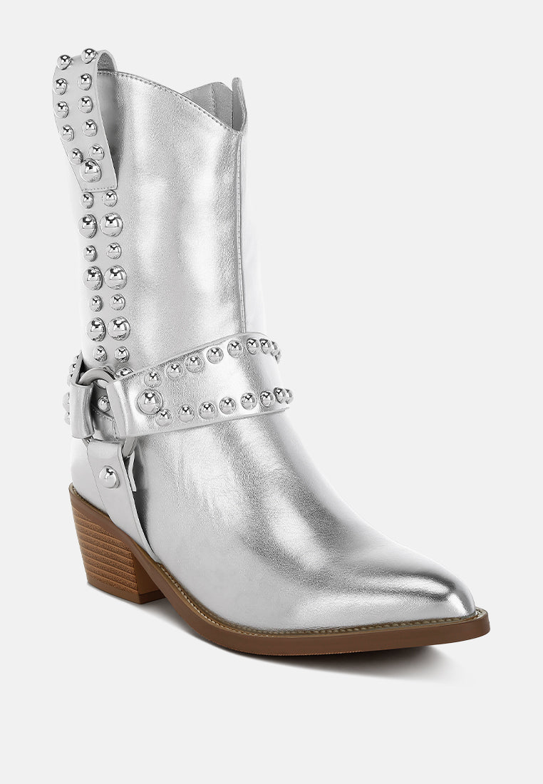 Altair Studded Harness Detail Boots-1