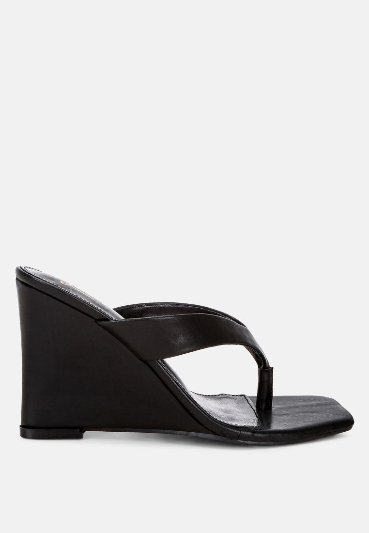 Amilta Square Toe Thong Heels-0
