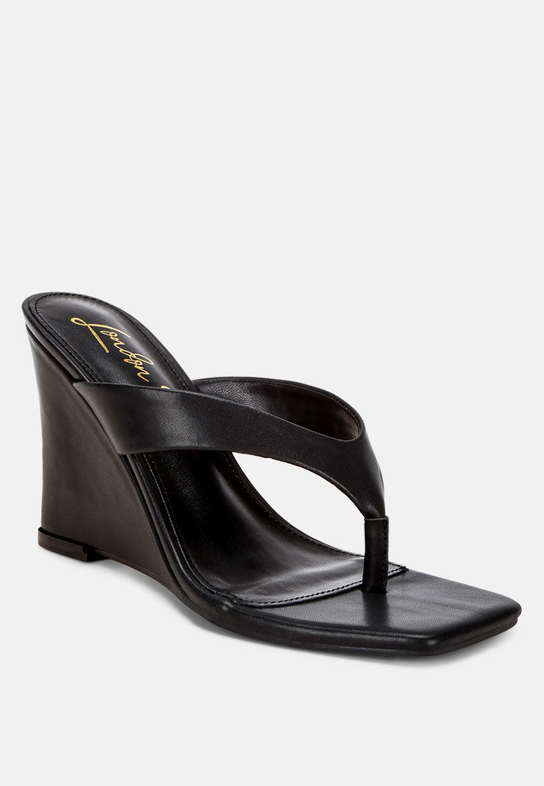 Amilta Square Toe Thong Heels-2