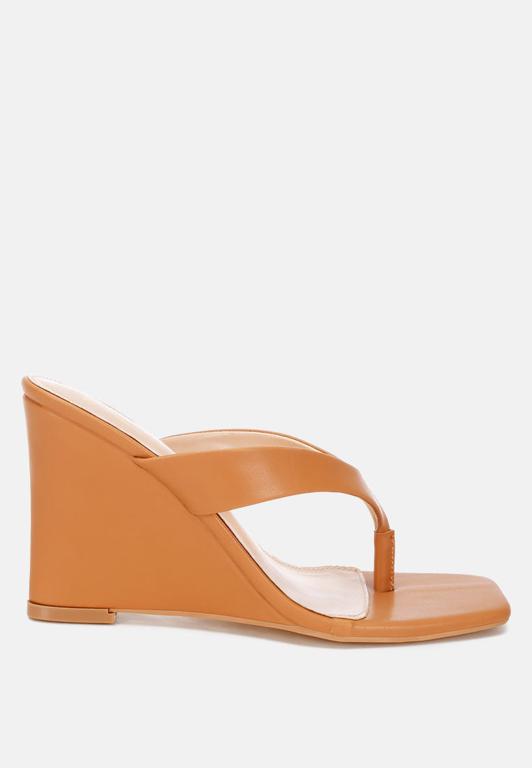 Amilta Square Toe Thong Heels-5