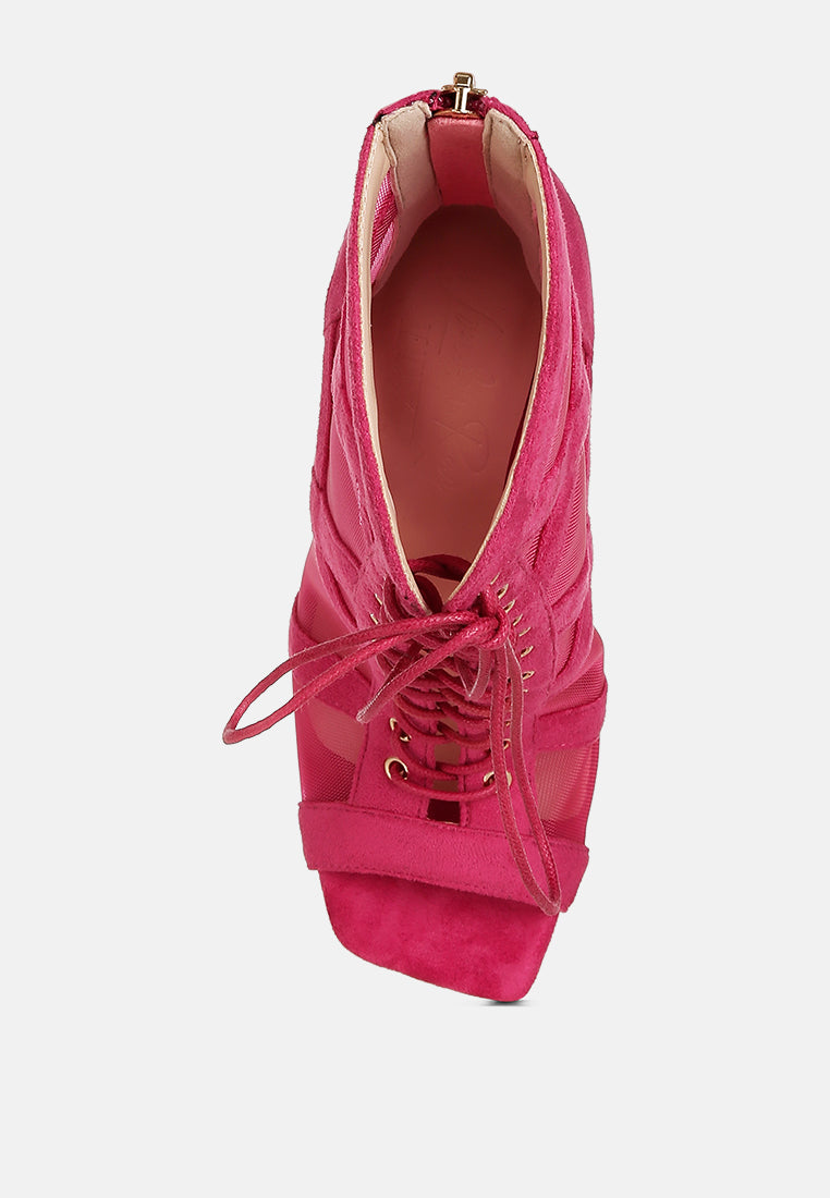 Anarki Mesh Lace-Up Ankle Boots-3