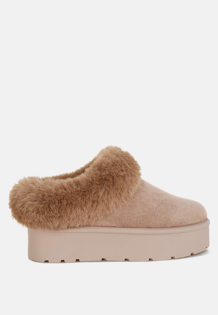 Aniso Faux Fur Slip On Snow Boots-0