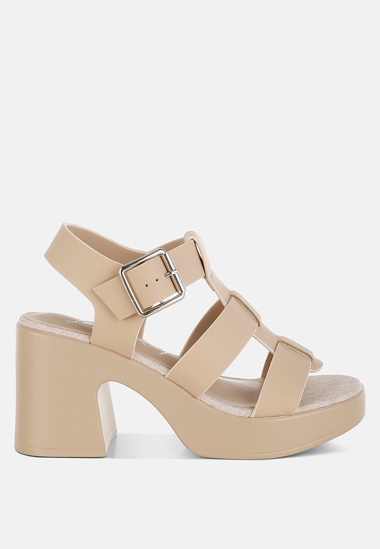 Avalon Chunky Pin Buckle Platform Heels-6