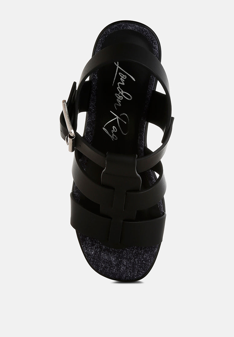 Avalon Chunky Pin Buckle Platform Heels-3