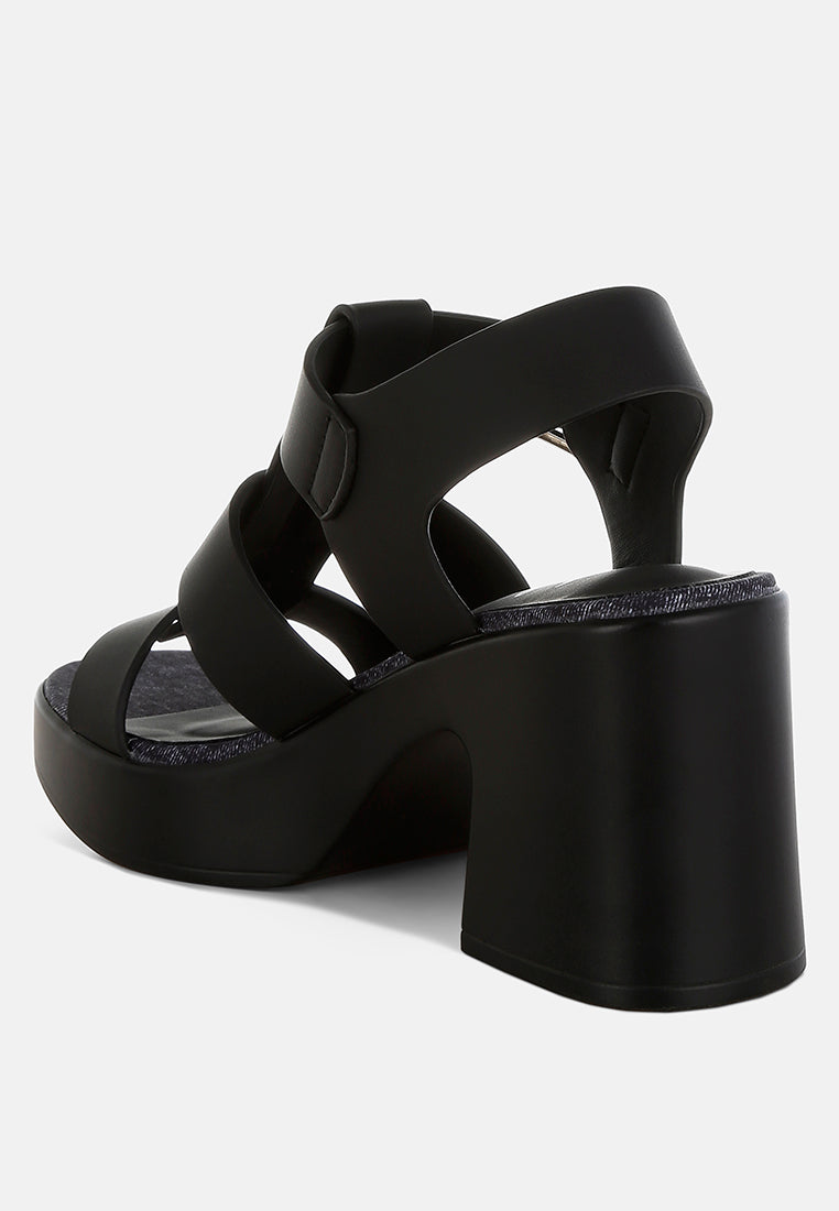 Avalon Chunky Pin Buckle Platform Heels-2