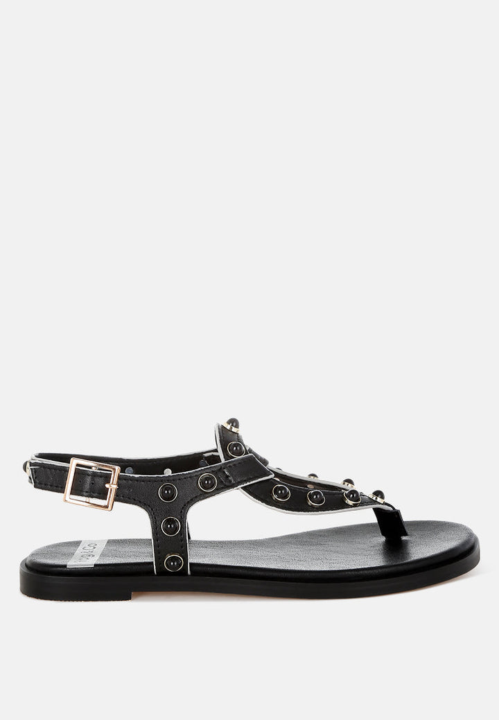 Avens Pearl Rivet Studded Flats-0