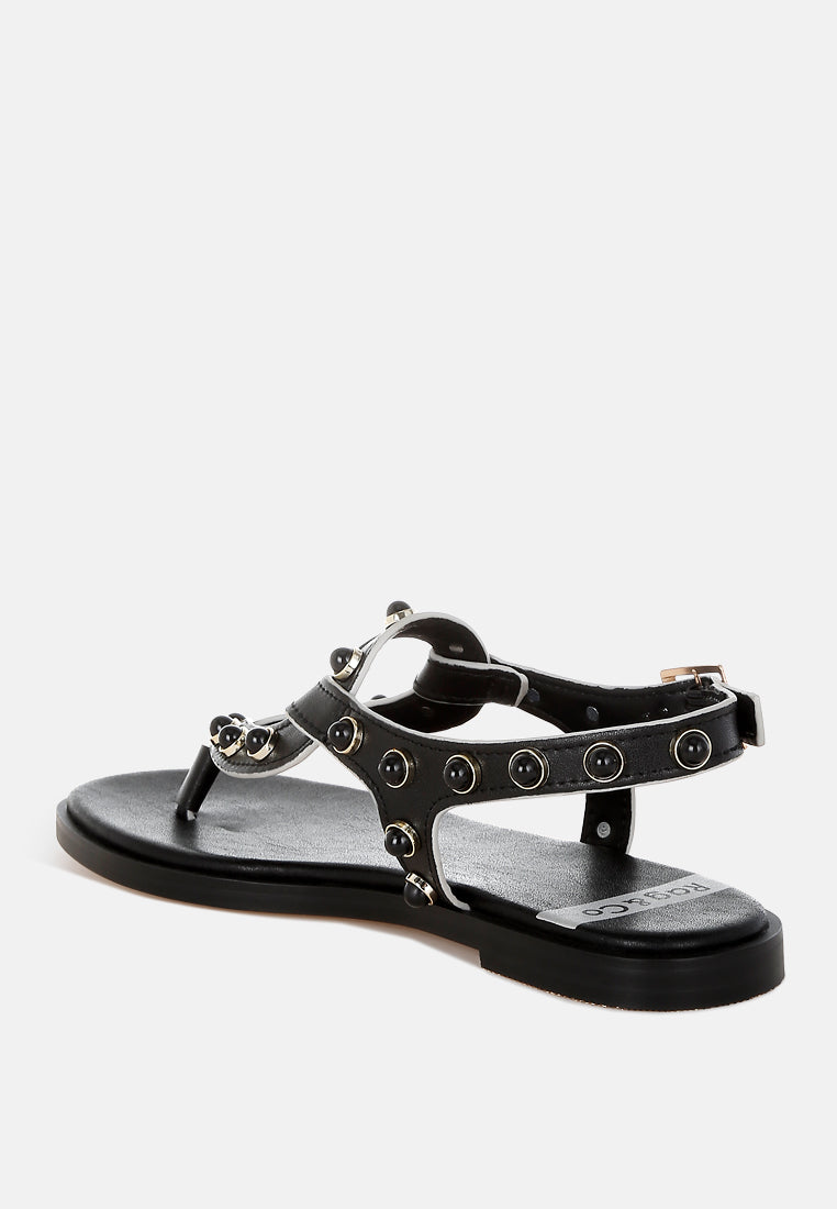 Avens Pearl Rivet Studded Flats-2