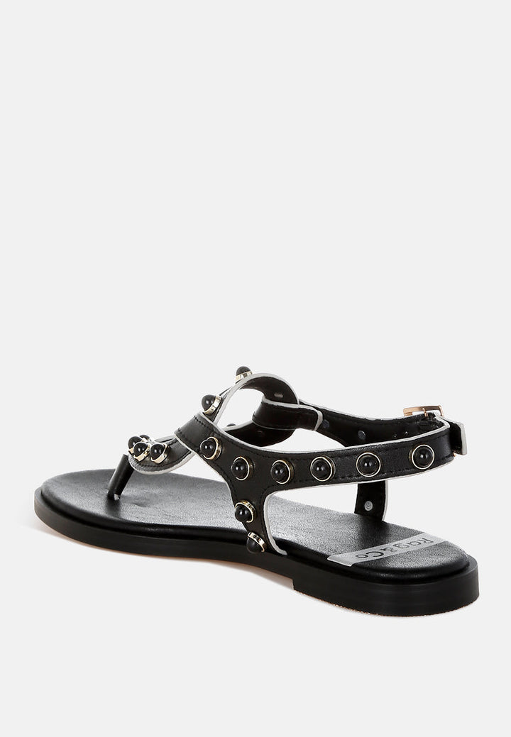 Avens Pearl Rivet Studded Flats-2