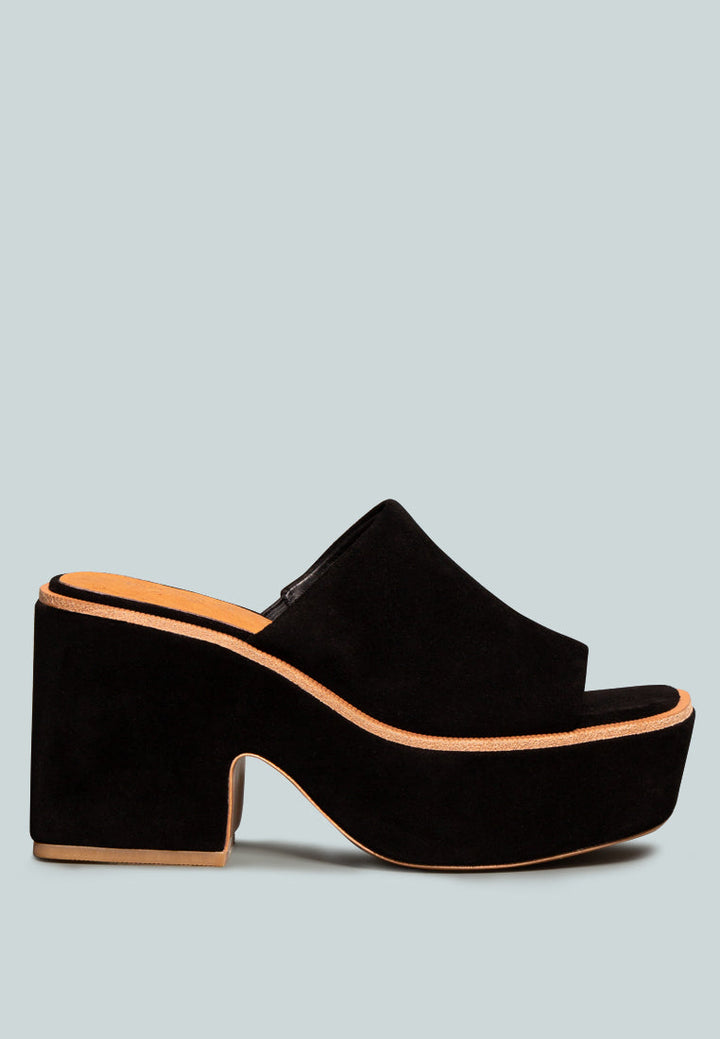 Bardot Fine Suede Handcrafted Platform Slides-0