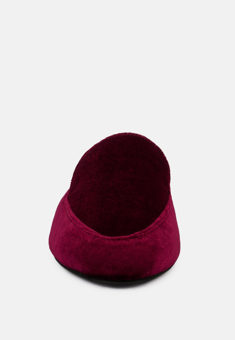 Batiste Velvet Handcrafted Mules-1