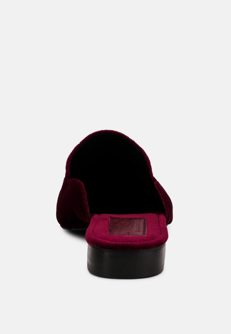 Batiste Velvet Handcrafted Mules-3