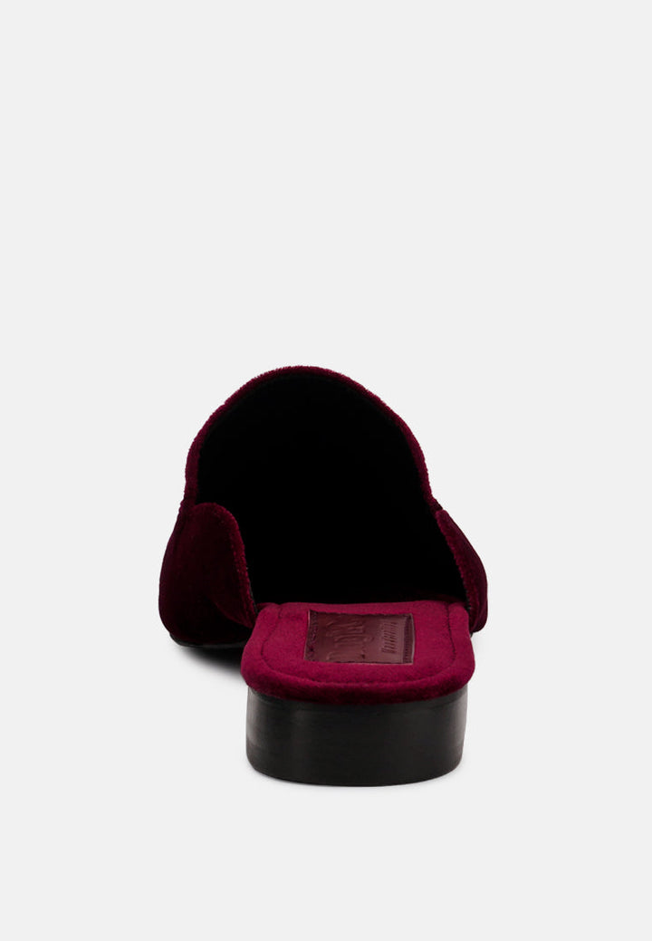 Batiste Velvet Handcrafted Mules-3