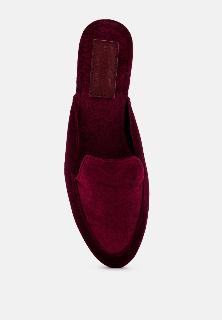 Batiste Velvet Handcrafted Mules-4