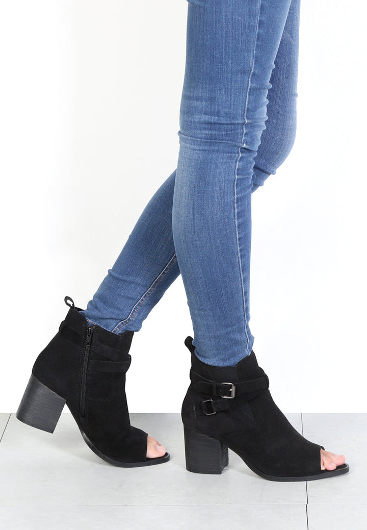 Bria Peep Toe Ankle Boots-1