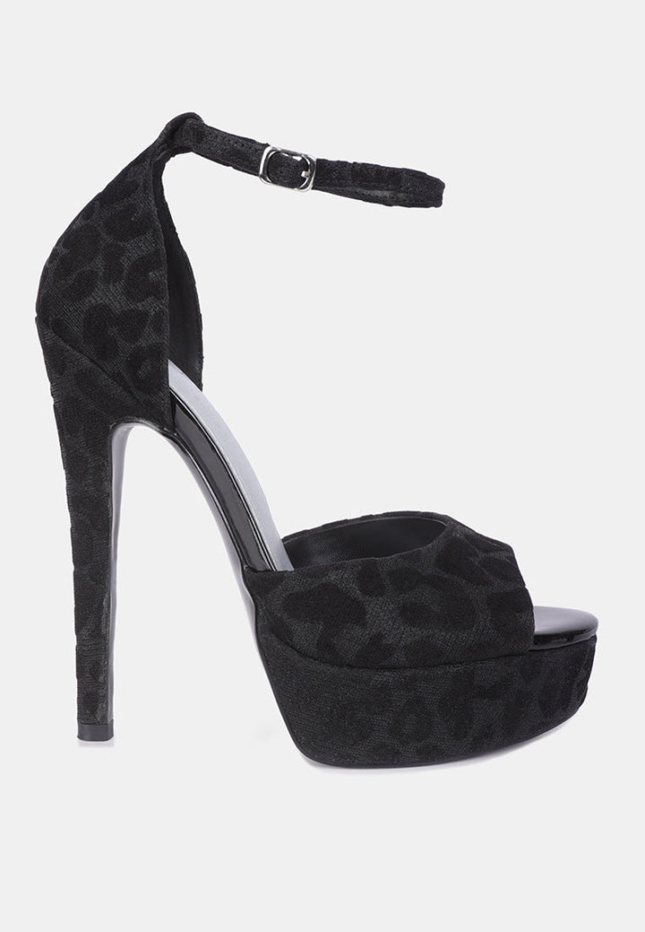 Brigitte Leopard Print Peep Toe Stiletto Sandal-5