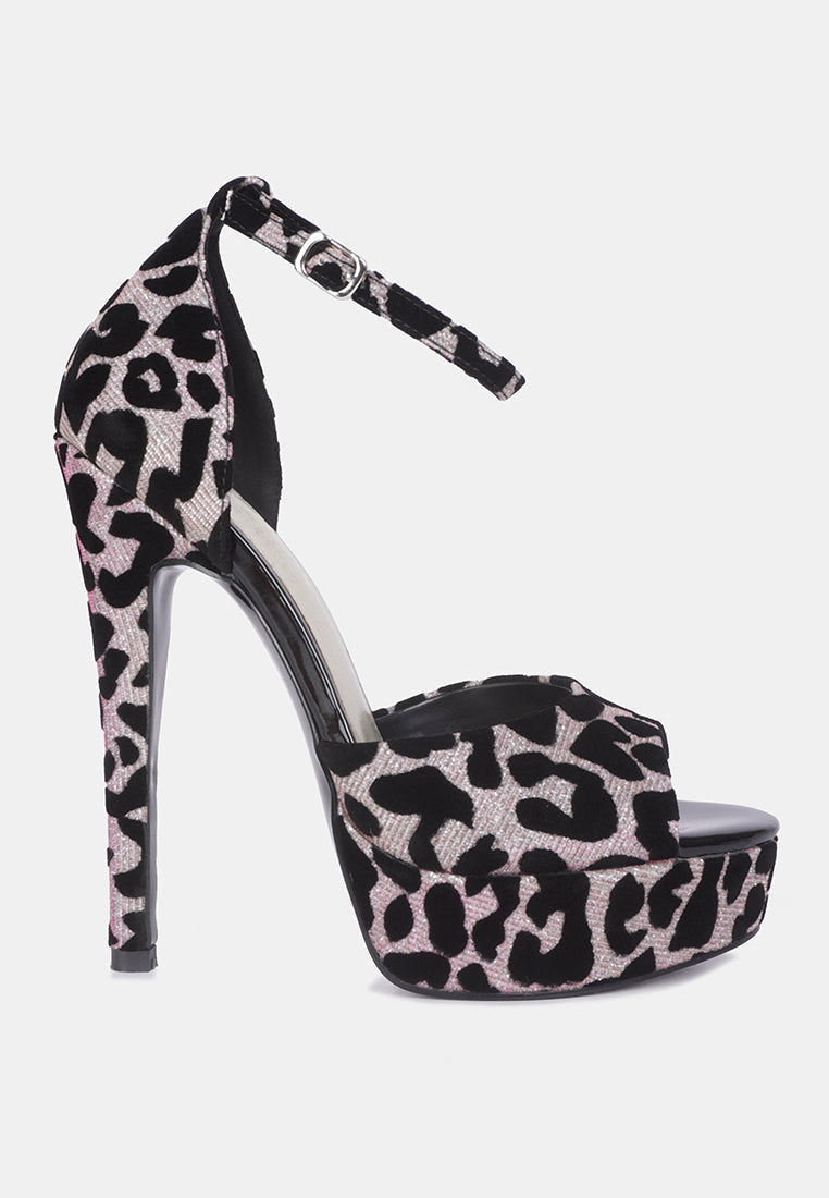 Brigitte Leopard Print Peep Toe Stiletto Sandal-0