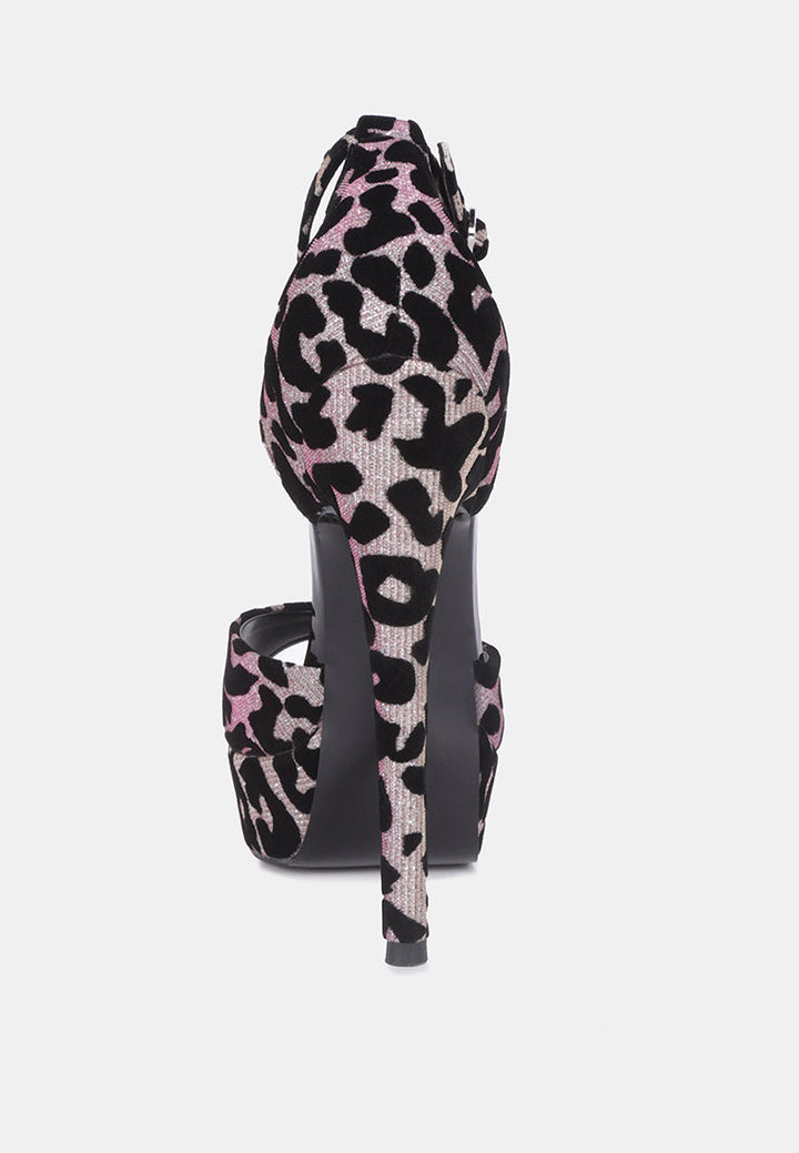 Brigitte Leopard Print Peep Toe Stiletto Sandal-4