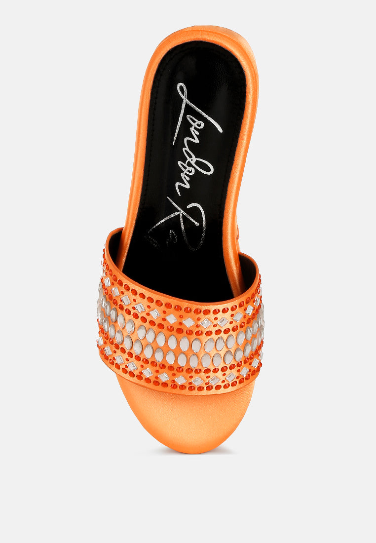 Batanga Diamante & Rhinestone Detail Stylish Flatforms-3
