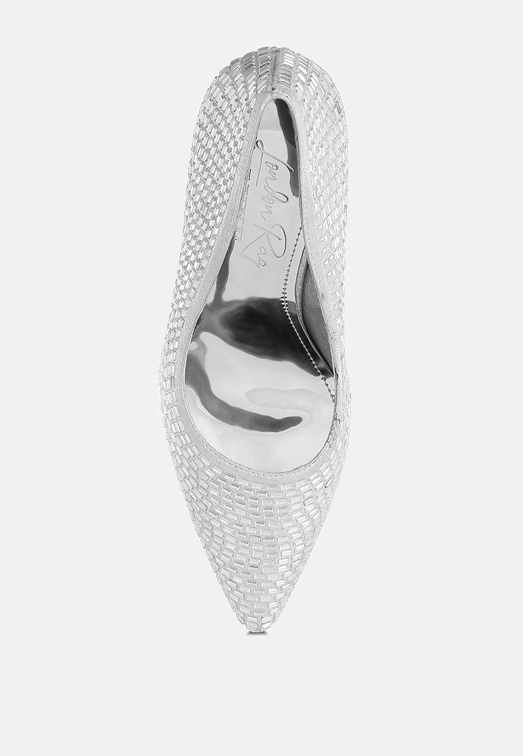 Benjamins Rhinestones Embellished Pumps-3