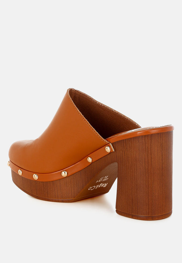 Benji Recycled Leather Clogs-2